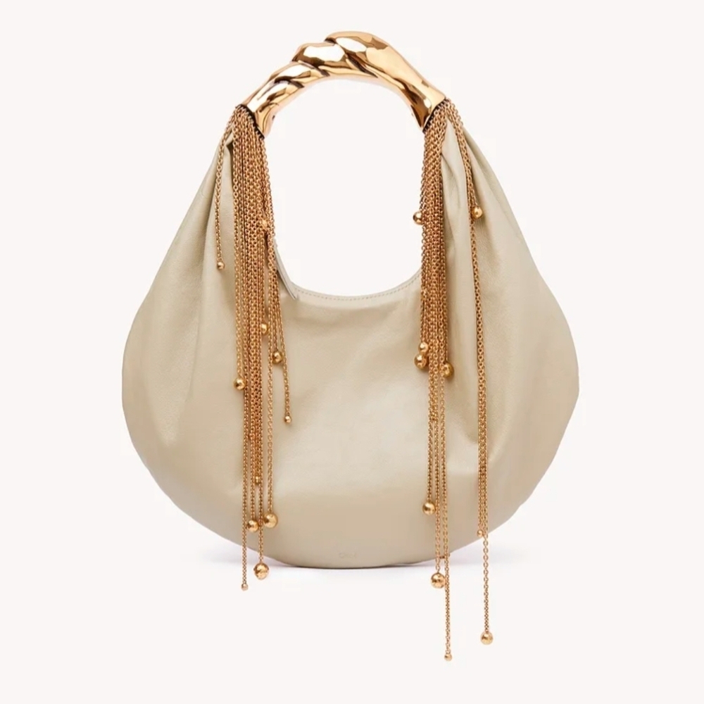 CHLOE - NWT - Twisted Shell hobo bag in shiny leather